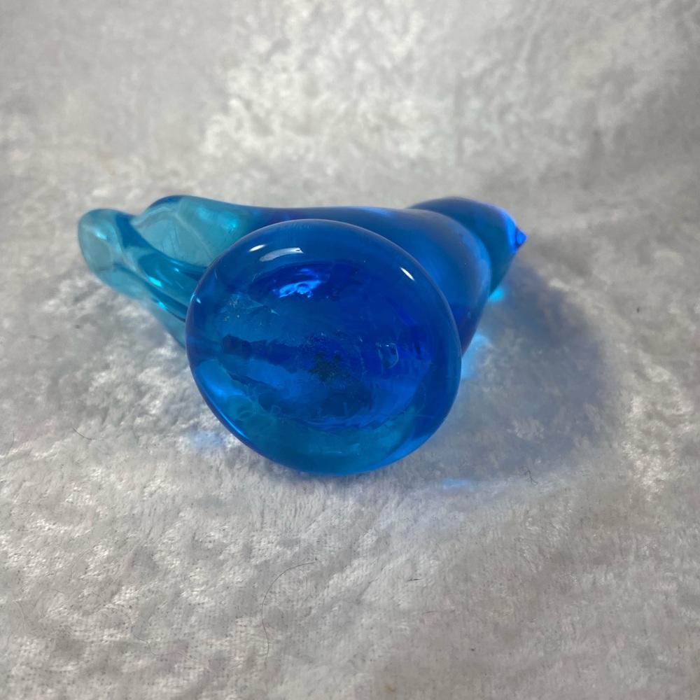 Glass Bluebird of Happiness Figurine Signed by Leo Ward 1996 - Picture 3 of 6